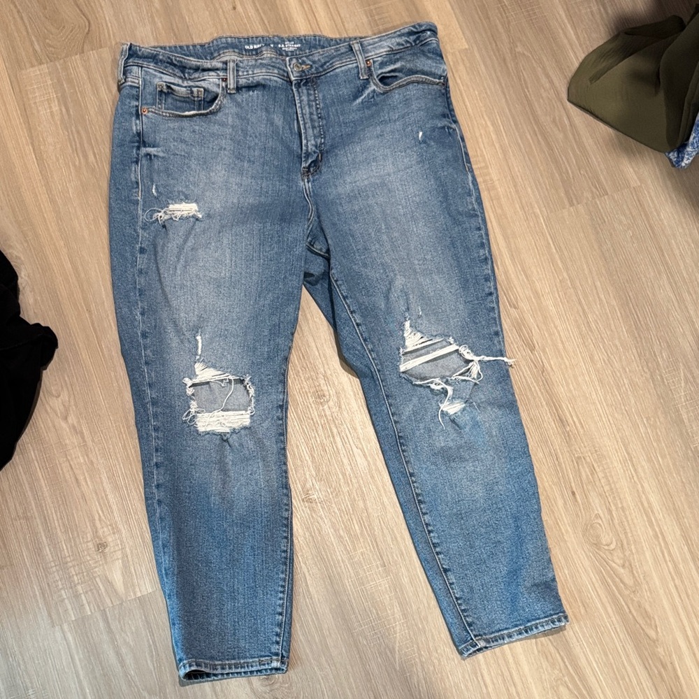 Old navy O.G Straight Distressed Blue Jeans high rise
